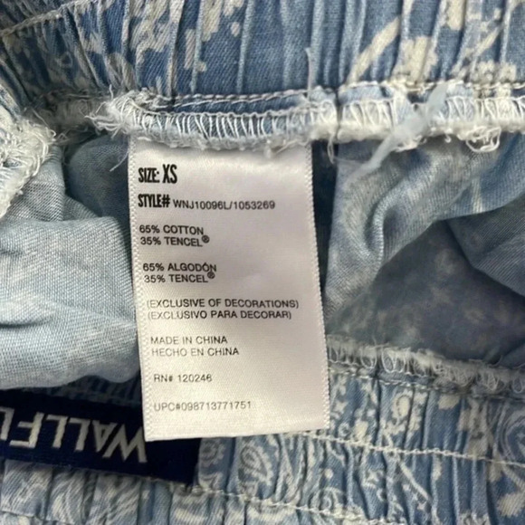 Wallflower Juniors Printed Shorts Sammy Blue‎ Size XS - Picture 9 of 11